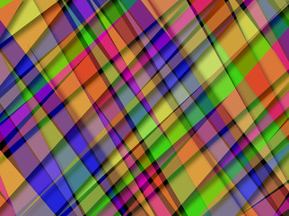 Abstract Digital Overlapping Pattern Diagonal Crossing