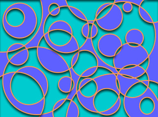 Circles Cut-out Blue