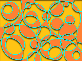 Circles Cut-out Orange and Yellow