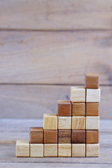 Wooden block for business concept.