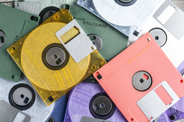 Colorful floppy Disks