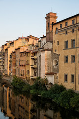 Fototapeta na wymiar Buildings along the Arno River