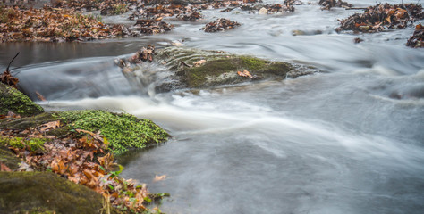 Mini waterfall with silk stream water