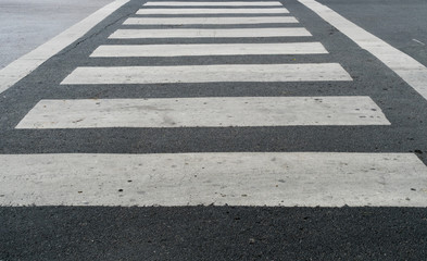 Crosswalk on asphalt road