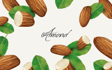 almond and leaf element