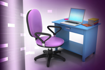 workplace with computer