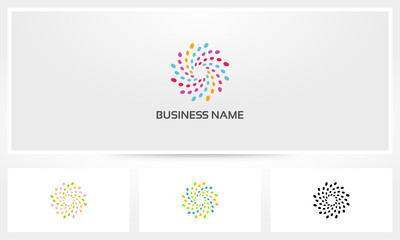 Dots Swirl Logo