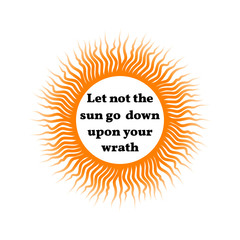 Proverb framed in the sun. Illustration isolated on white backgr