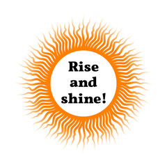 Proverb framed in the sun. Illustration isolated on white backgr