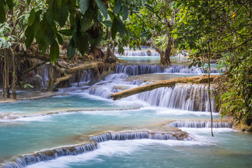 Kuang Si Waterfalls, Luang Phrabang, Laos.