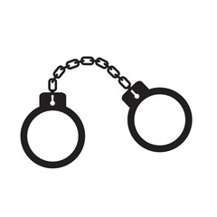 Handcuffs icon on white background. Handcuffs icon sign.