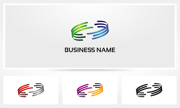 Curve Paralel Line Loop Logo