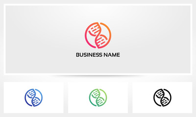 DNA Genetic Circle Logo