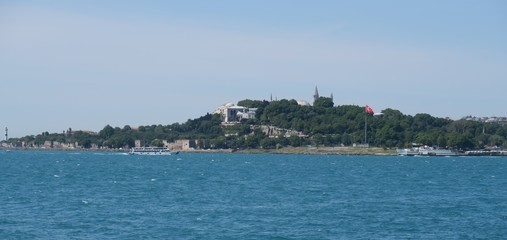 Famous Topkapi Palace, Bosphorus, Golden Horn and Istanbuls Oldtown Sultanahmet, Turkey