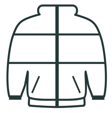 Line icon winter sports jackets. Sports equipment. Winter sports pictogram collection.