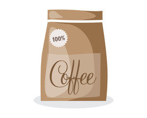 coffee packing icon vector