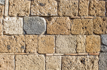 lateritious brick wall