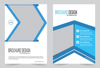 Brochure template, Flyer design blue color template
