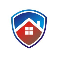 House and Shield Logo, Real Estate Logo