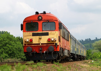 Obraz premium Passenger train in Hungary