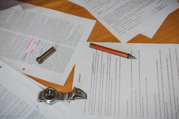 Signing contract