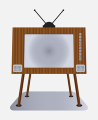  Wood Retro Digit television