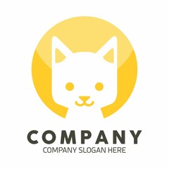 Cat icon logo template