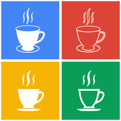 Coffee cup icon set.