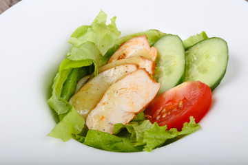 Salad with chicken breast