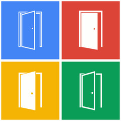 Door icon set.