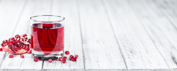 Fresh made Pomegranate juice