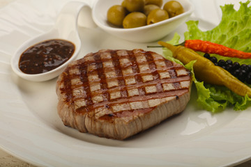 Grilled beef steak