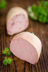Liverwurst (selective focus)
