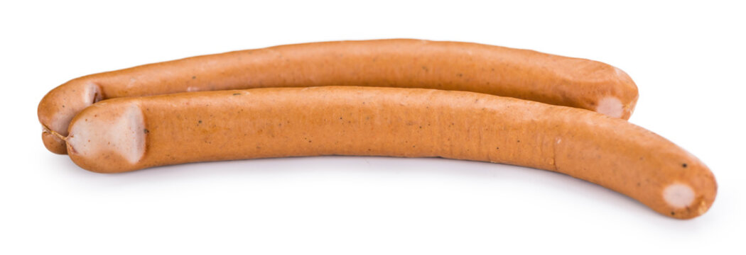 Wiener Sausages isolated on white