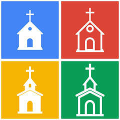 Church icon set.