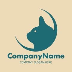 Cat icon logo template