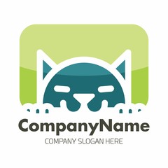 Cat icon logo template