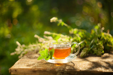 green tea in beautiful cup