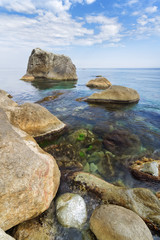 wild beach stone / Yalta day photo at the foot of the Vorontsov