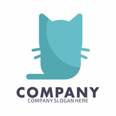 Cat icon logo template