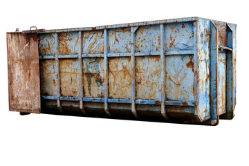 large garbage container isolated
