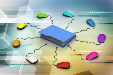 Computer mouse with file folder