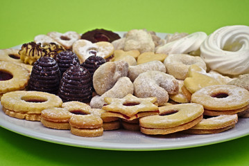 Homemade different Christmas cookies