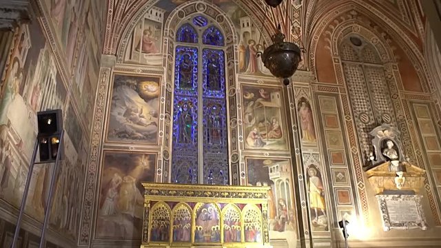 FLORENCE, ITALY: Interior of Basilica di Santa Croce di Firenze.