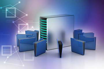 Server with file folder