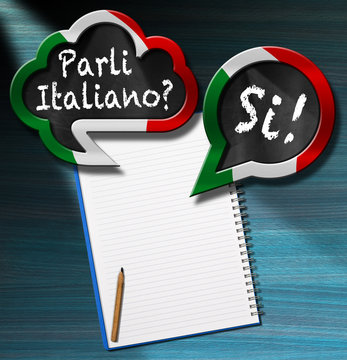 Parli Italiano (Do you speak Italian) - Speech Bubbles