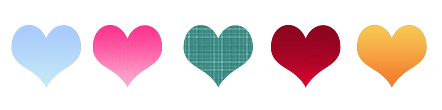 Hearts collection vector 