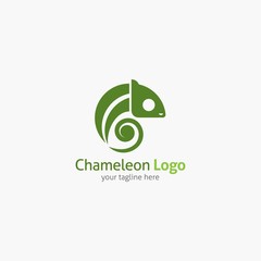 Chameleon logo design template. Vector illustration