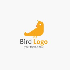 Bird logo design template. Vector illustration with flat style