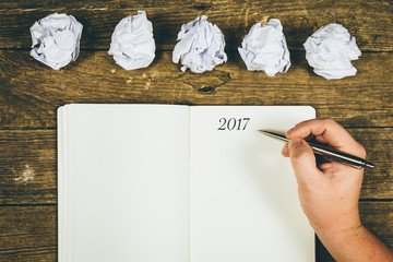 2017 das neue Jahr Notizen machen